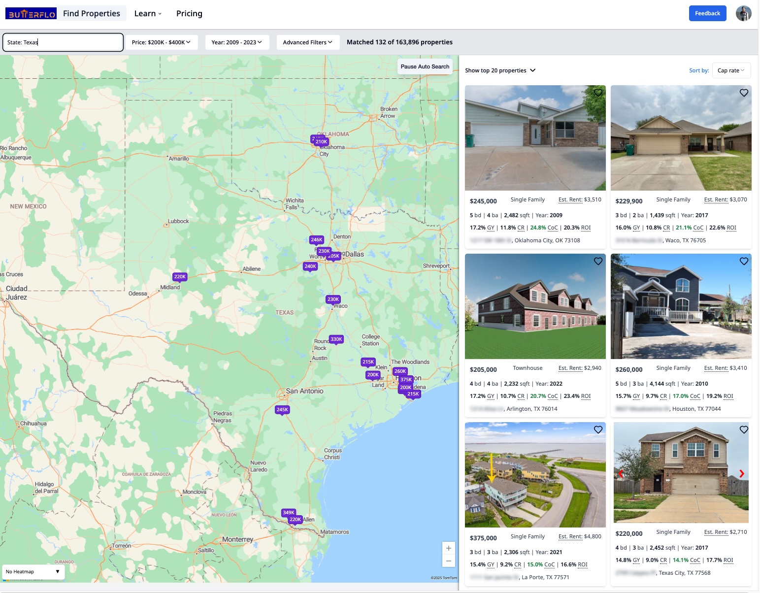 Texas deals in $200K - $400K range